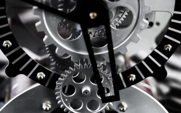 Stock Footage Visible Machine Clock