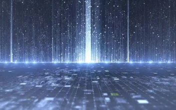 Stock Footage Virtual World Of Digital Information In Motion
