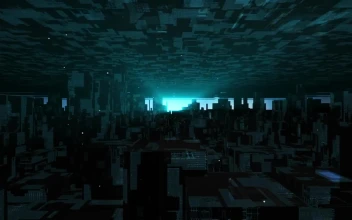 Stock Footage Virtual Futuristic City With Buildings