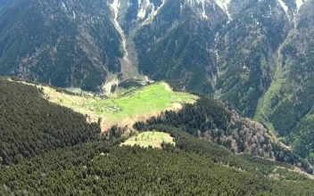 Stock Footage Village On Top Of The Mountain