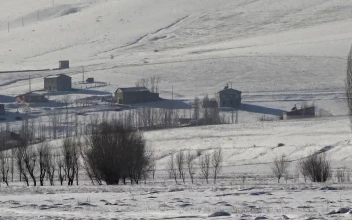 Stock Footage Village In A Snowy Landscape