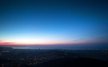 Stock Footage View From The Top Of The City Of Barcelona