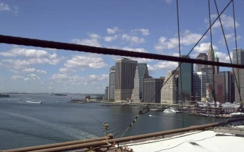 Stock Footage View From The Brooklyn Bridge