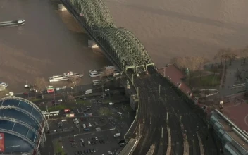 Stock Footage Vehicular Bridge Crossing The River Aerial View