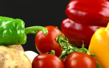 Stock Footage Vegetables On Black Background Spinning Close Up