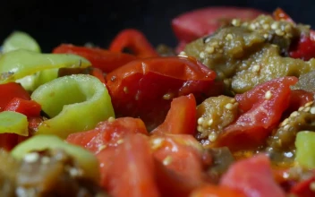 Stock Footage Vegetables Frying In Hot Oil