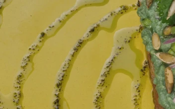 Stock Footage Vegan Food On A Decorated Plate