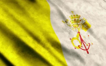 Stock Footage Vatican City Waving Flag