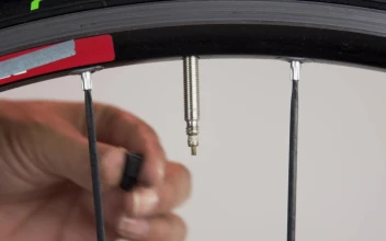 Stock Footage Valve Cap On A Bicycle Wheel