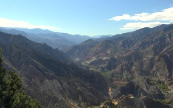 Stock Footage Valleys And Mountainous Range Landscape