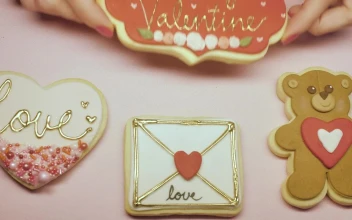 Stock Footage Valentines Day Themed Cookies