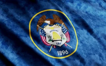 Stock Footage Utah State D Animation Flag