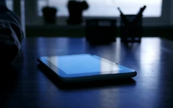 Stock Footage Using Tablet At Night