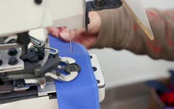 Stock Footage Using A Sewing Machine