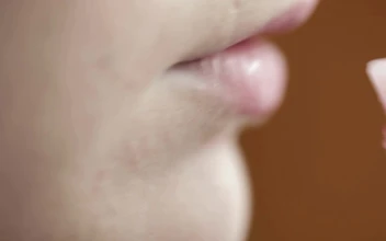 Stock Footage Using A Lip Gloss