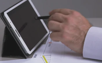 Stock Footage Using A Calculator With His Charts