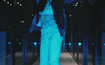Stock Footage Urban Trendy Woman Dancing In A Dark Corridor