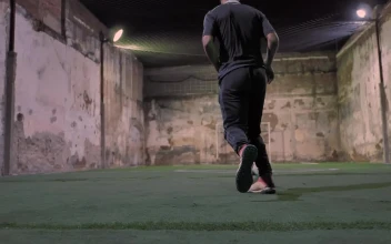 Stock Footage Urban Football Training