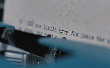 Stock Footage Typewriter Viewed In Great Detail When Typing
