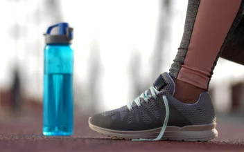 Stock Footage Tying Sneakers Before Running