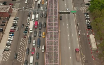 Stock Footage Two Way Vehicular Bridge One With Traffic