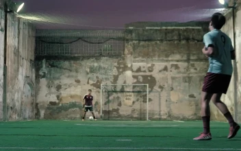 Stock Footage Two Soccer Players Warming Up In The Field
