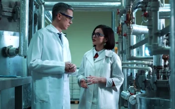 Stock Footage Two Scientists Talking About The Project