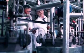 Stock Footage Two Scientist Checking Lab Instruments