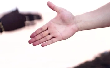 Stock Footage Two People Shake Hands