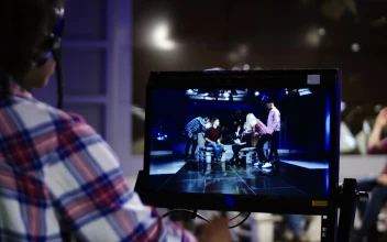 Stock Footage Tv Stage Director Watch It The Recording The Screen