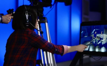 Stock Footage Tv Manager Giving Instructions