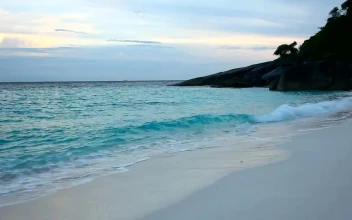 Stock Footage Turquoise Empty Beach In The Afternoon
