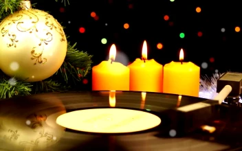 Stock Footage Turntable With Christmas Decoration