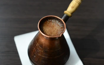 Stock Footage Turkish Coffee Pot With Coffee Inside