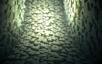Stock Footage Tunnel Of Rotating Triangles