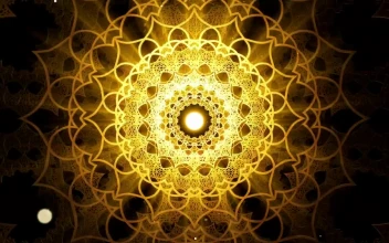 Stock Footage Tunnel Of Floating Islamic Shapes