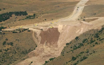 Stock Footage Trucks Dumping Dirt On A Construction Site