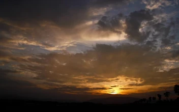 Stock Footage Tropical Sunrise On The Horizon
