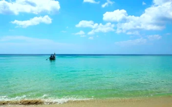 Stock Footage Tropical Beach With Boats