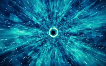 Stock Footage Traveling Through A Tunnel At High Speed In Space