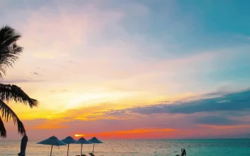 Stock Footage Woman Resting At The Edge Of A Pool At Dusk Free