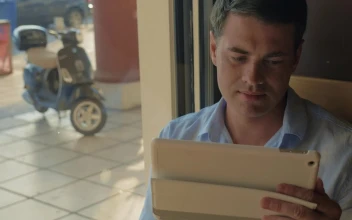 Stock Footage Working From A Small Town Cafe Free