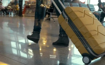 Stock Footage Woman Walking Slowly Towards A Terminal Free