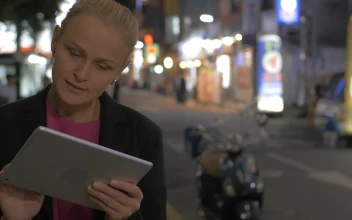 Stock Footage Woman Using A Tablet In Korea Free