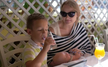 Stock Footage Young Family Having Lunch On Vacation Free