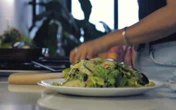 Stock Footage Woman Preparing A Sandwich With A Salad Free
