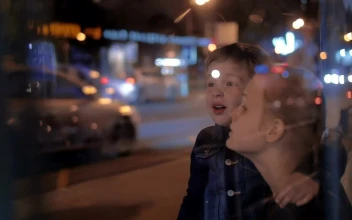 Stock Footage Young Boy Pointing At City Lights Free