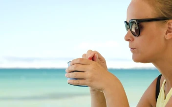 Stock Footage Woman Eating Ice Cream At The Coast Free