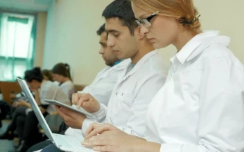 Stock Footage Young Doctors At A Conference Free