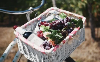 Stock Footage Wooden Basket Full Of Grapes Free